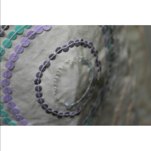 French Connection Women Skirt Ramie Cotton Lined Cream Sequins Beaded 30 - Picture 9 of 12